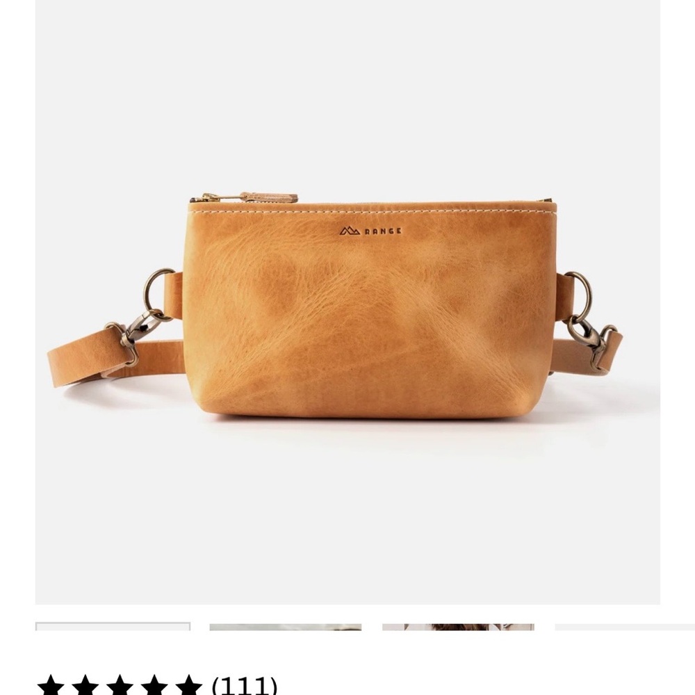 Range leather Atna belt bag cross body tan